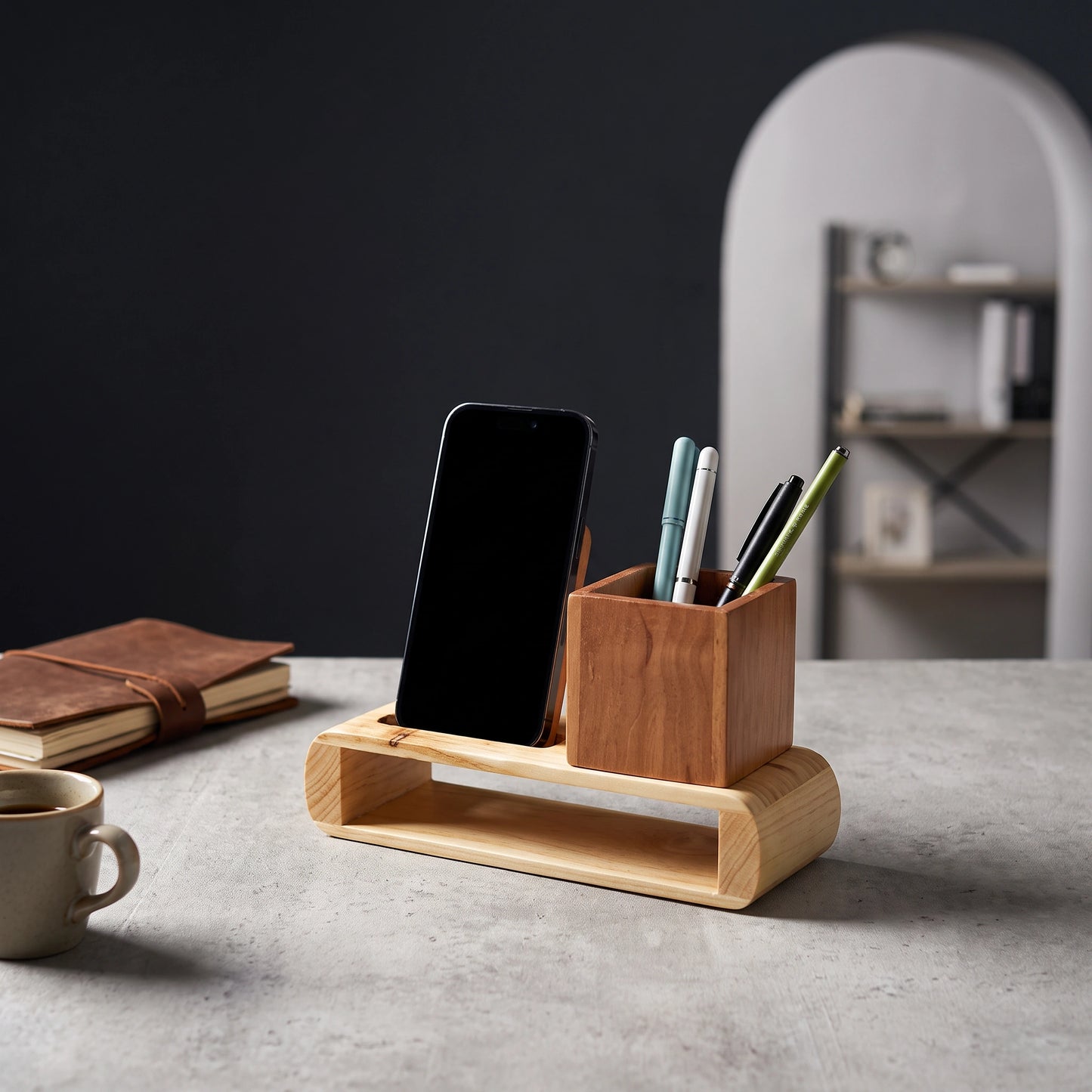 Artisan Dock Wooden Desk Organizer - Loopify