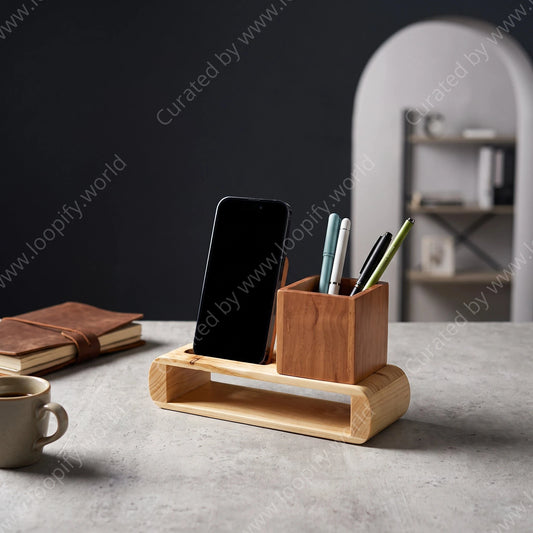 Artisan Dock Wooden Desk Organizer - Loopify