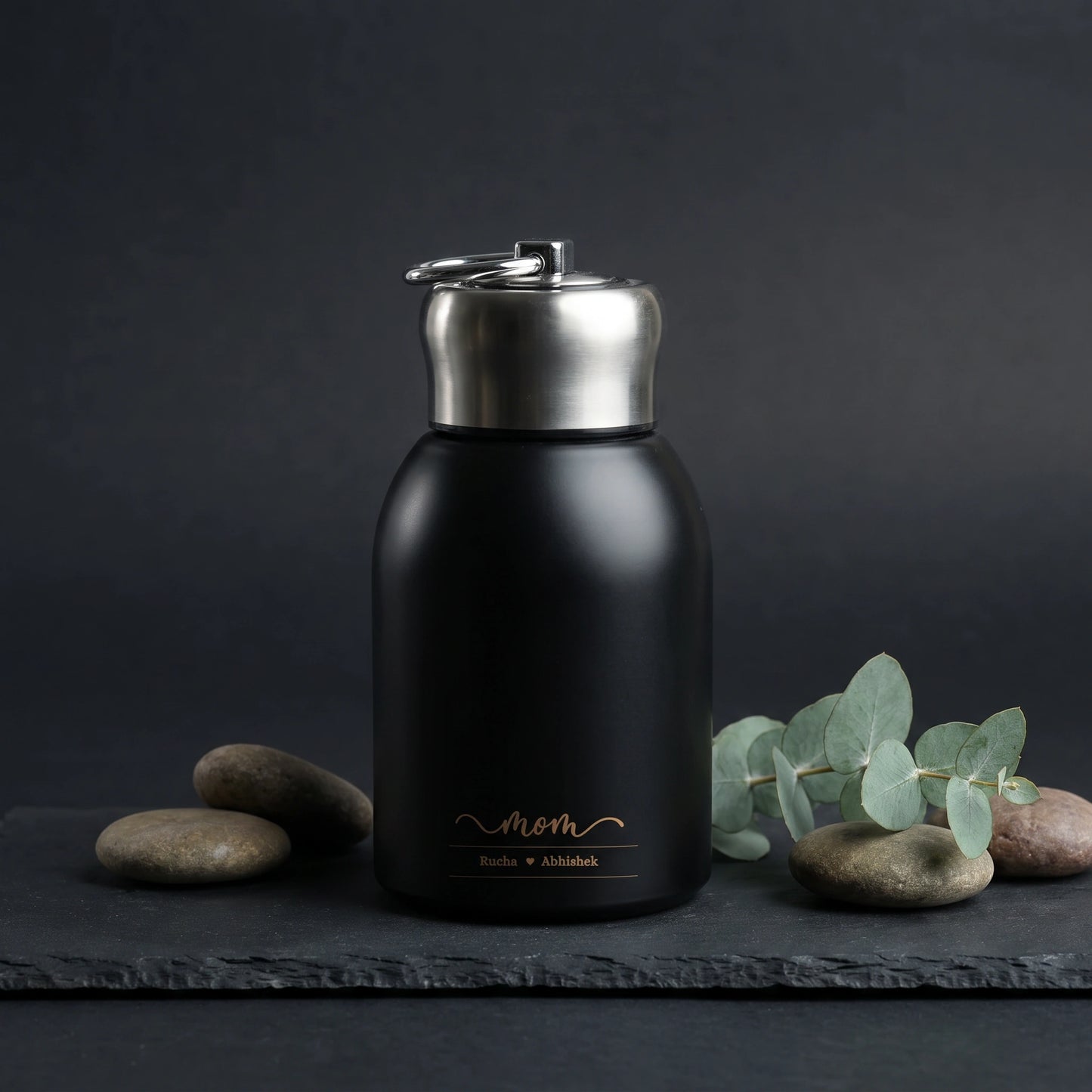 Mom's Sleek Black Flask - Loopify
