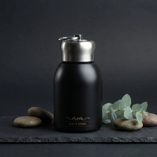 Mom's Sleek Black Flask - Loopify