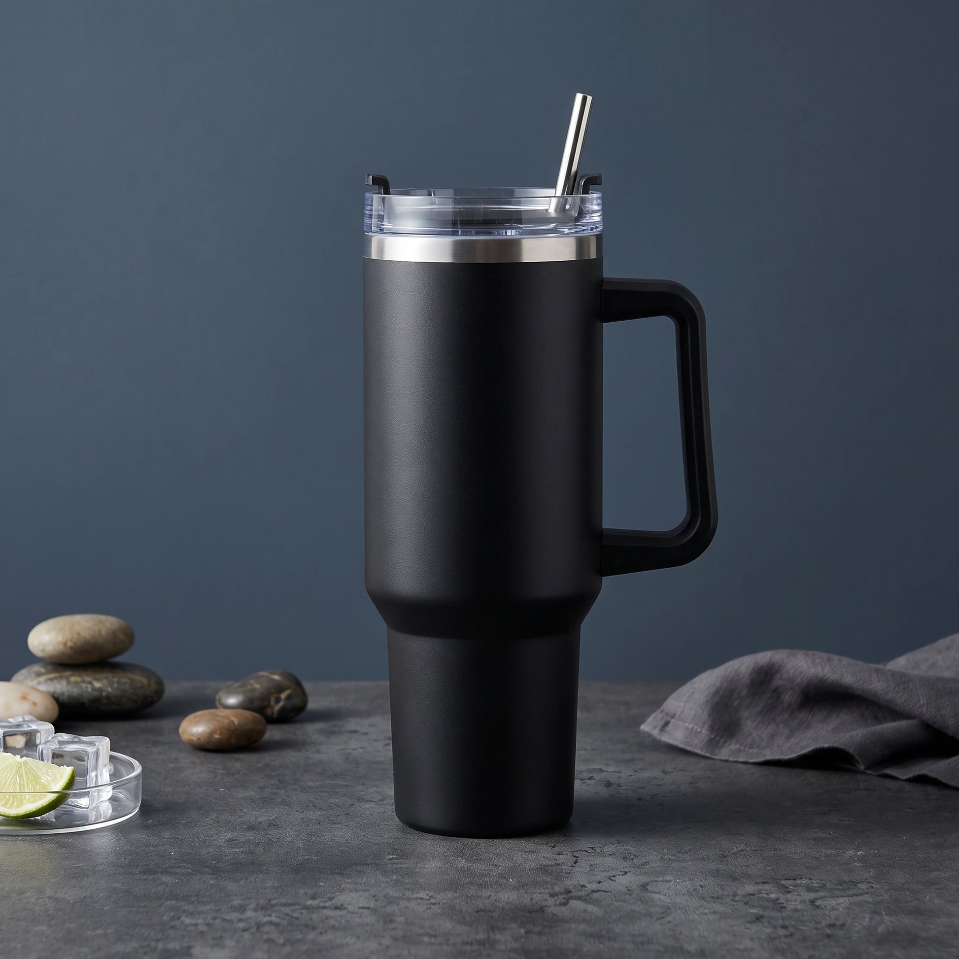 Midnight Black Sipper Tumbler - Loopify