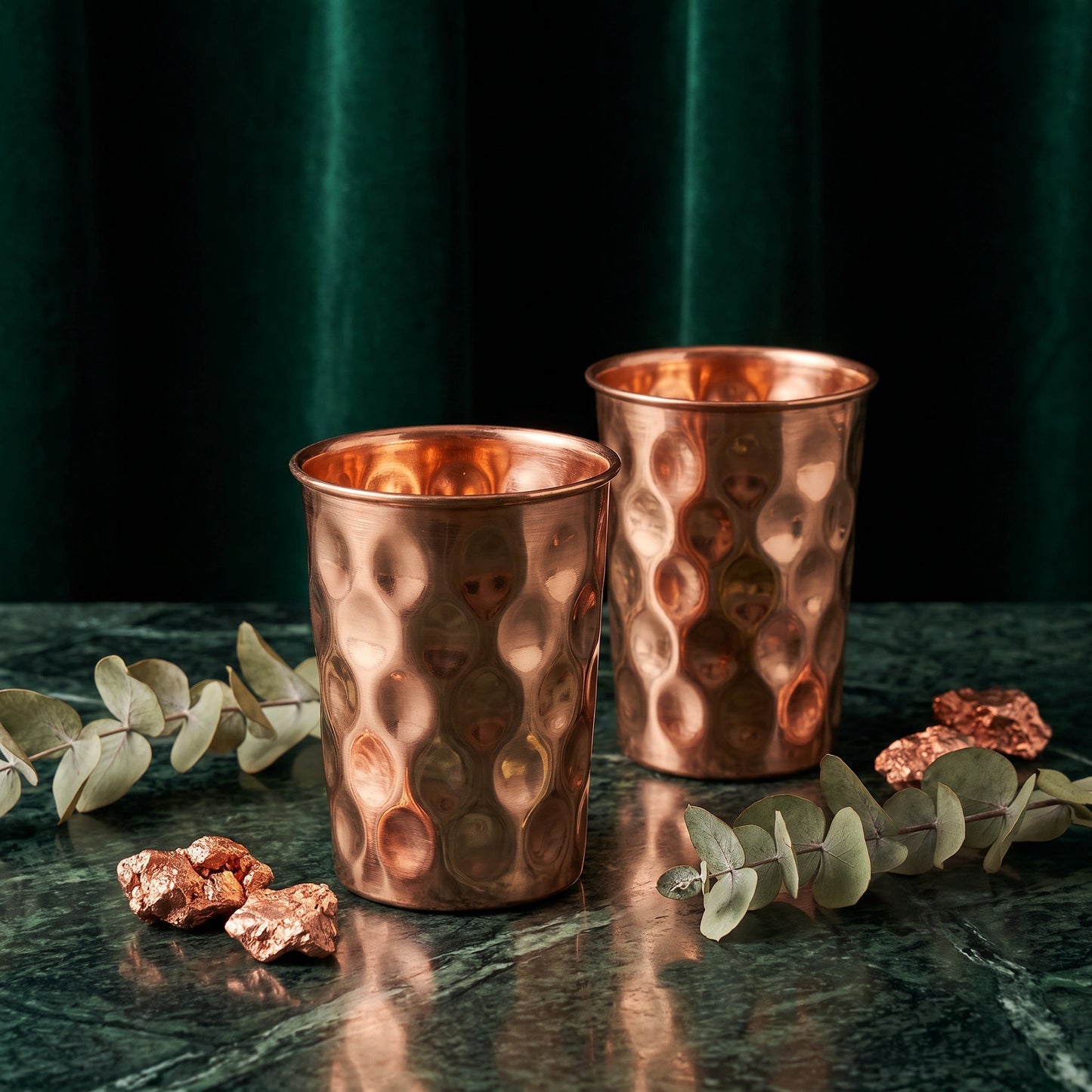 Pure Copper Glasses – Set of 2 - Loopify