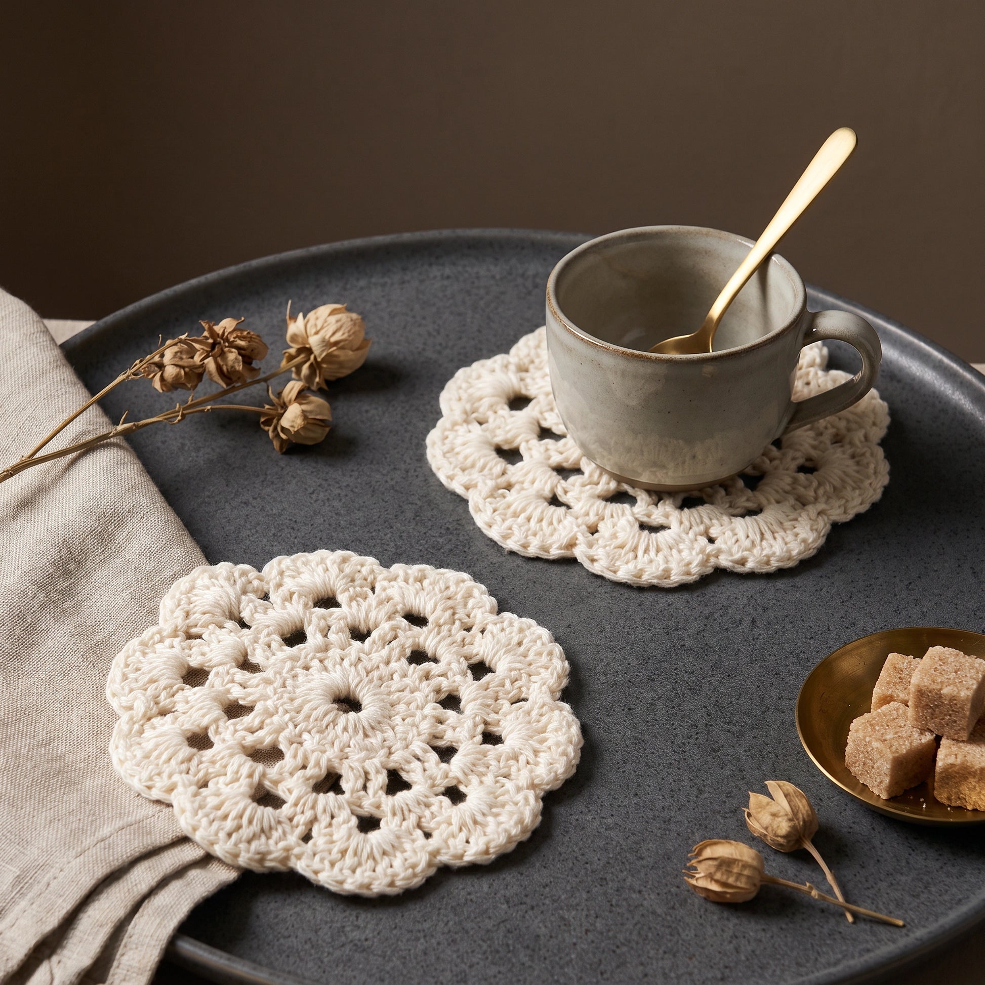 Mia Macrame Coasters - Loopify