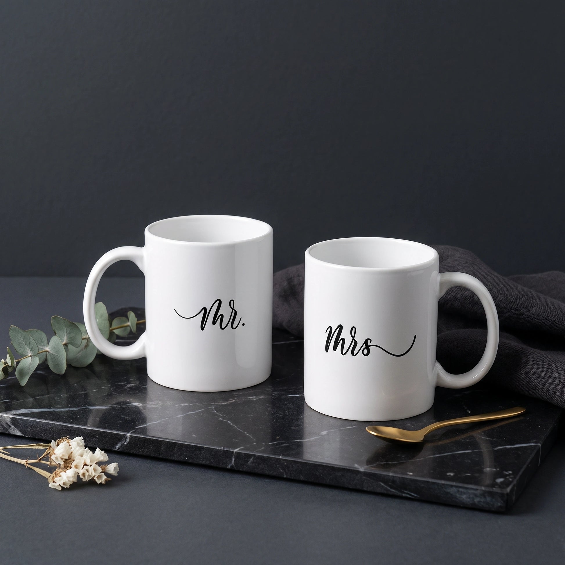 Classic Mr & Mrs Ceramic Mugs - Loopify