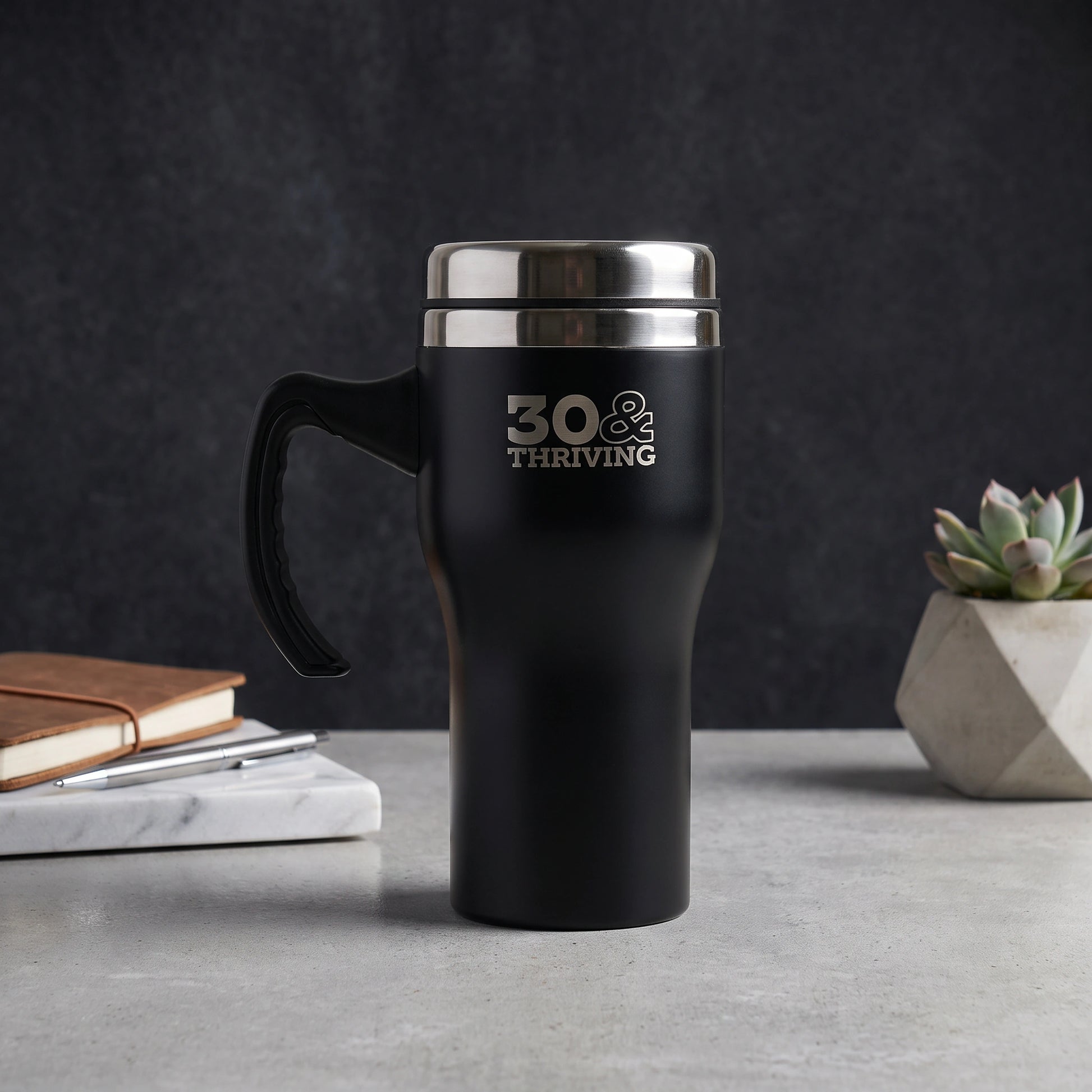 '30 & Thriving' Drinkware - Loopify
