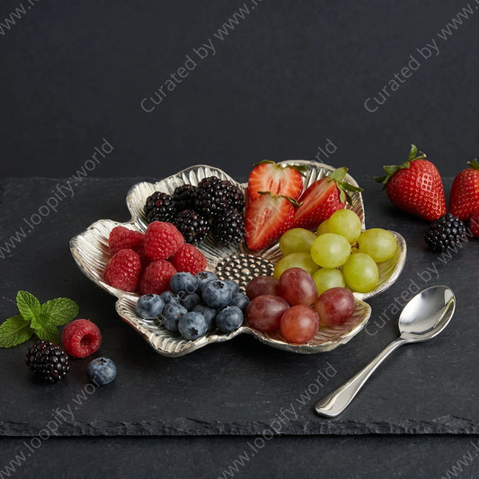 Floral Metal Serving Tray - Loopify
