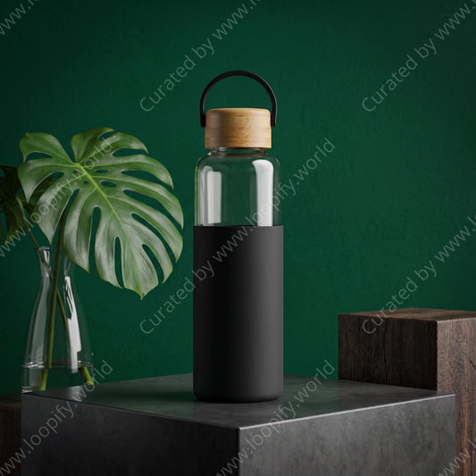 Fluere Glass Bottle – Black - Loopify