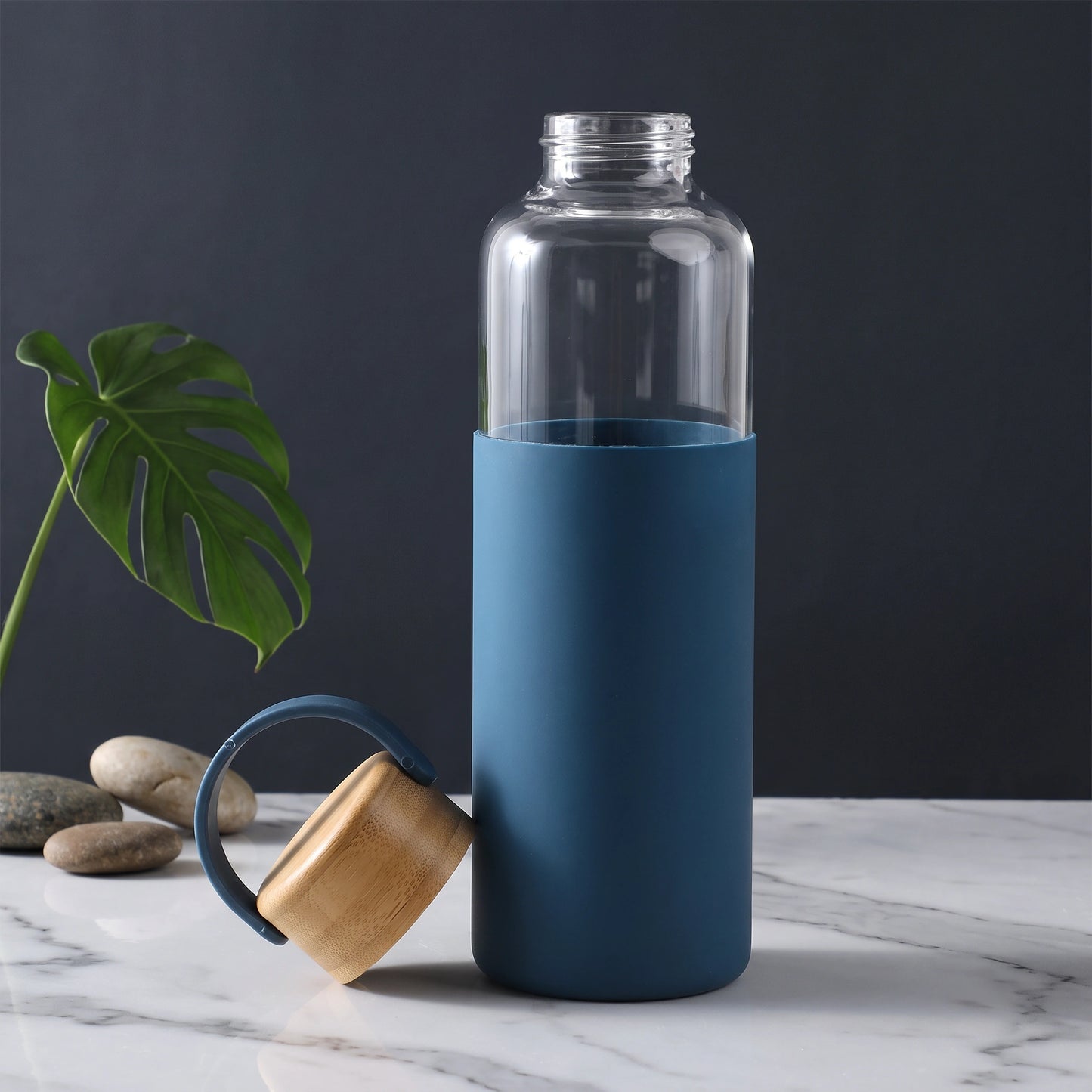 Fluere Glass Bottle – Blue - Loopify