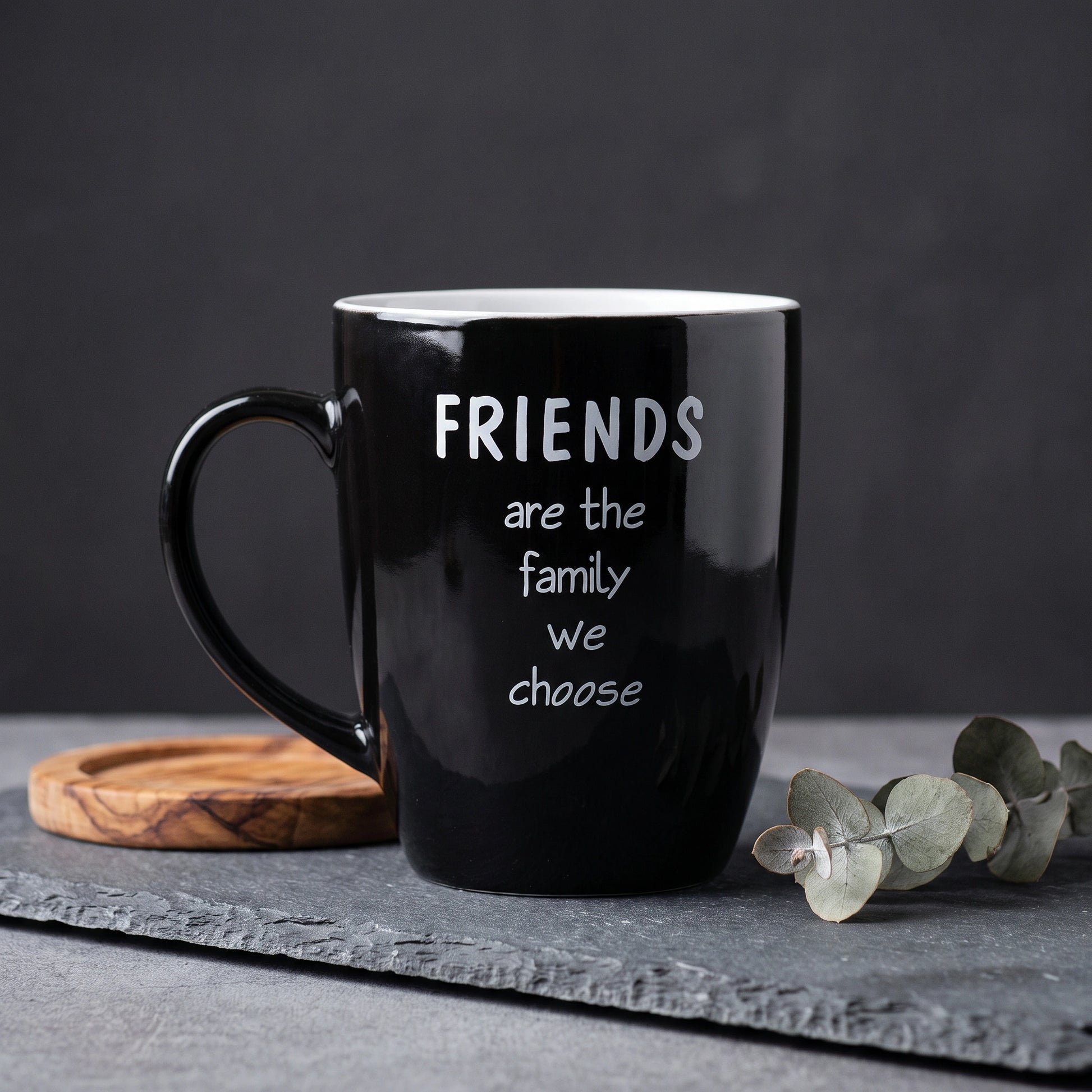 Friends Matte Black Mug - Loopify