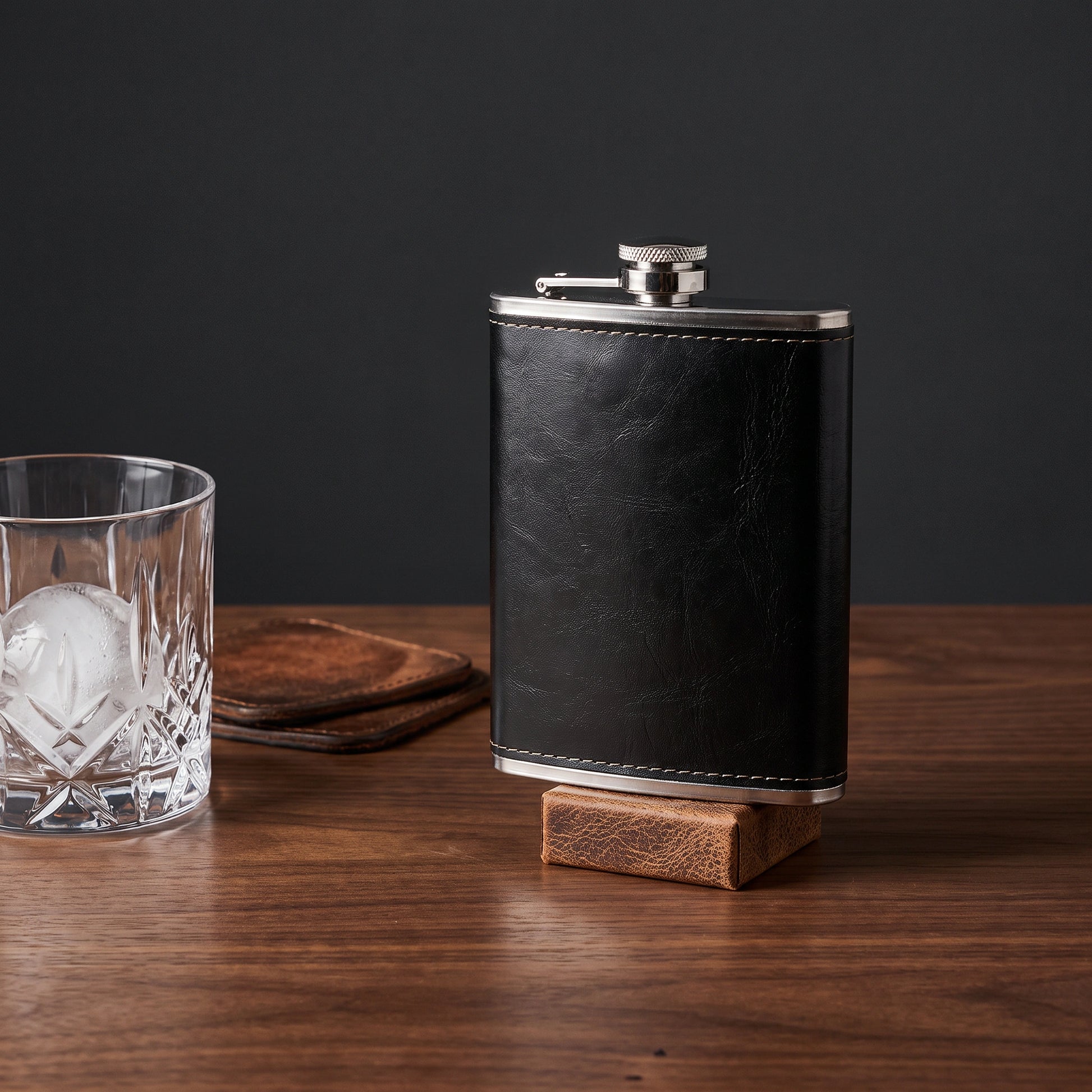 Dion Faux Leather Hip Flask - Loopify