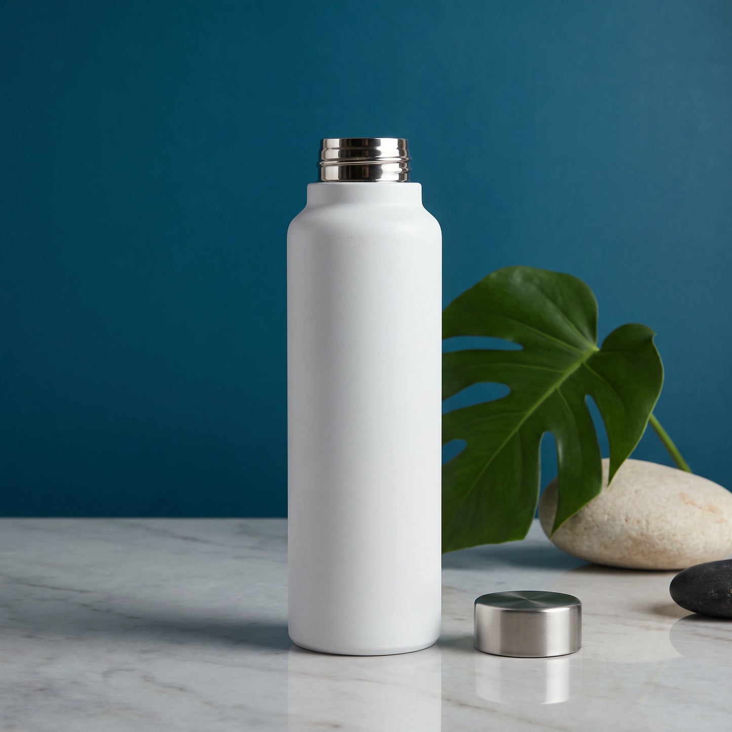 Ivory Insulated White Bottle - Loopify
