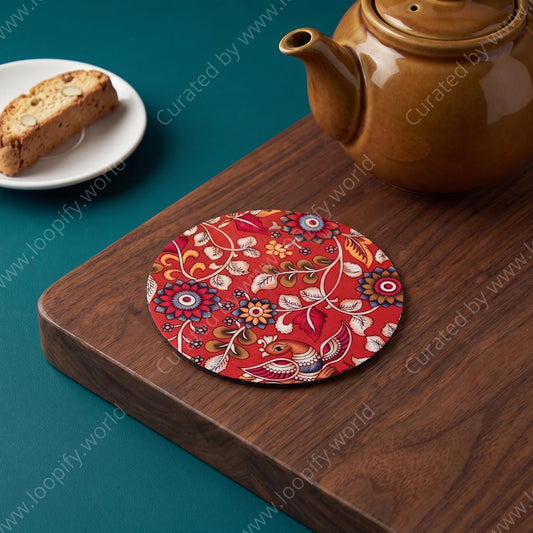 Kalamkari Artisan Felt Coaster - Loopify