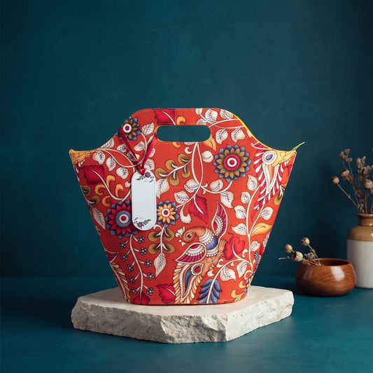 Kalamkari Printed Felt Bag - Loopify