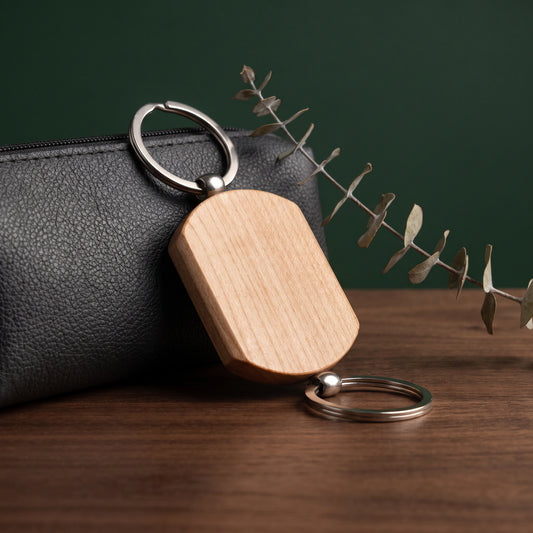 Wooden Hexagon Keychain - Loopify