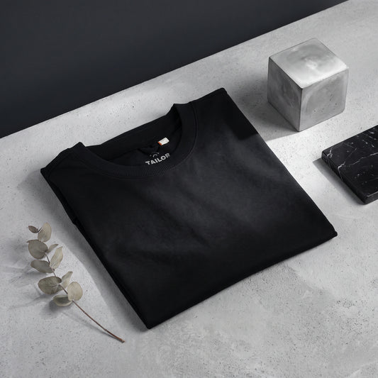 Laidback Oversized Black Tee - Loopify
