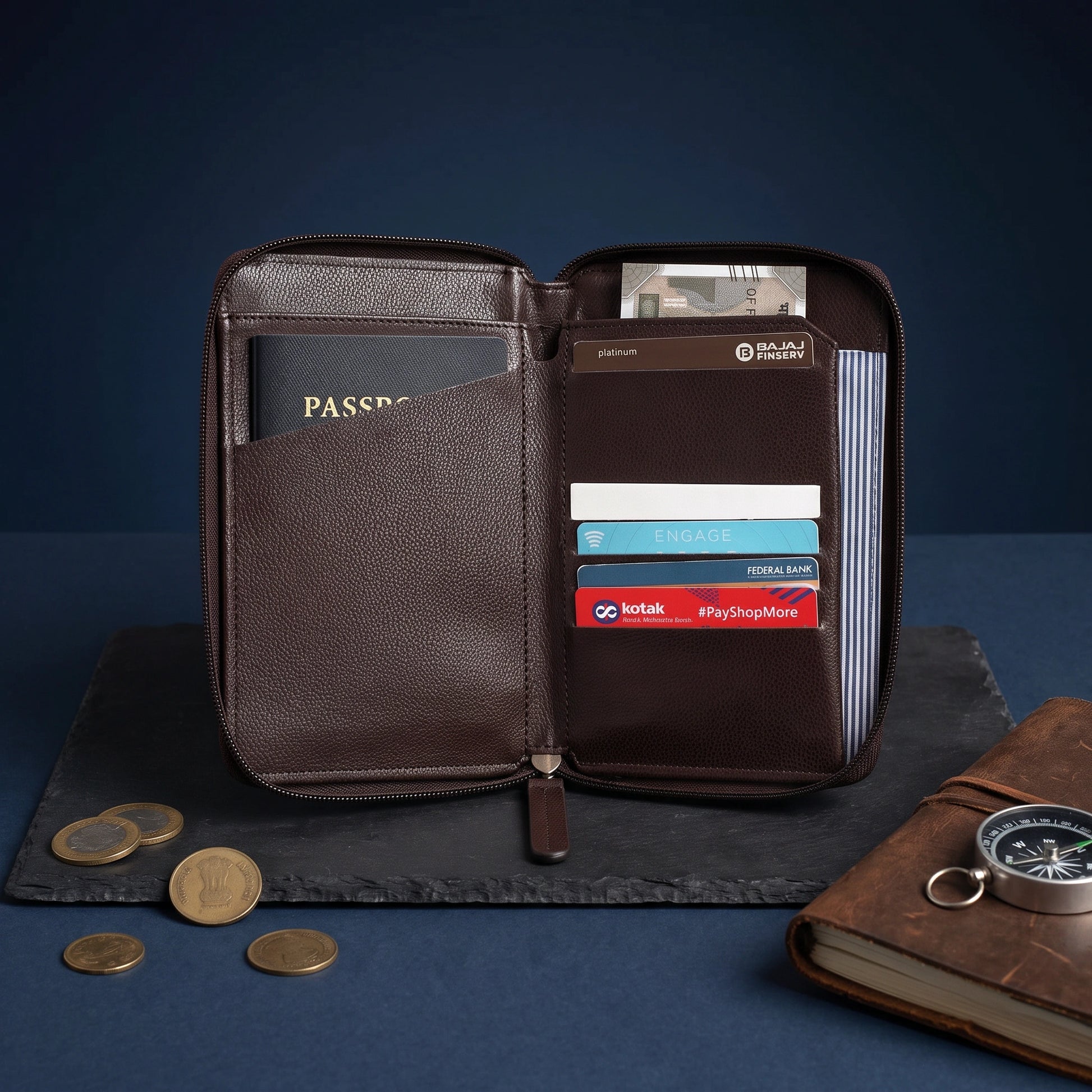 Faux Leather Passport Organizer - Loopify