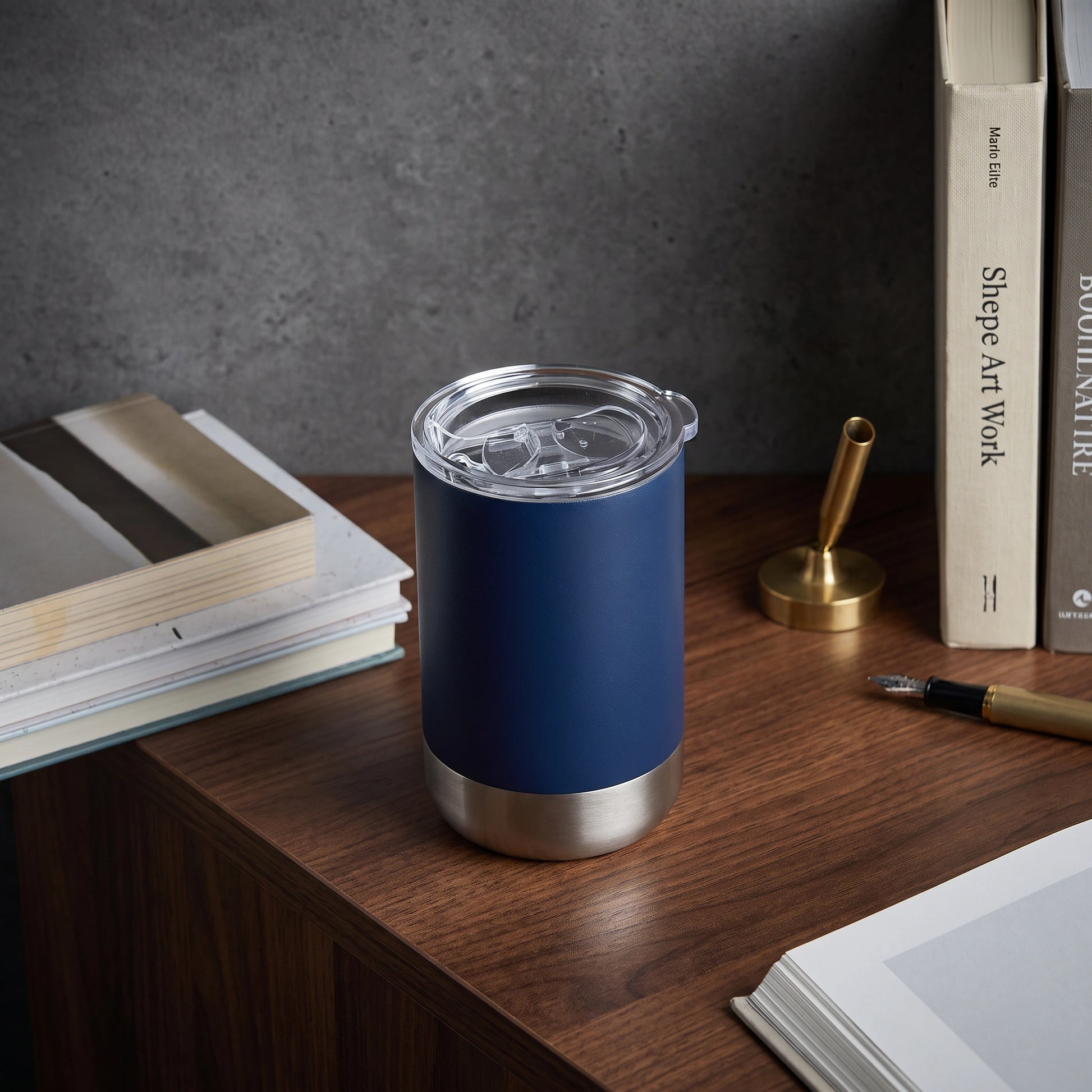 Silky Metallic Blue Insulated Mug - Loopify