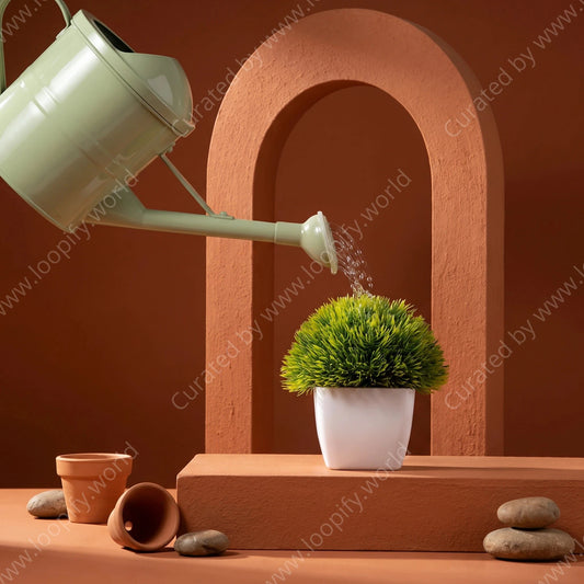 Mini Moss in White Pot - Loopify