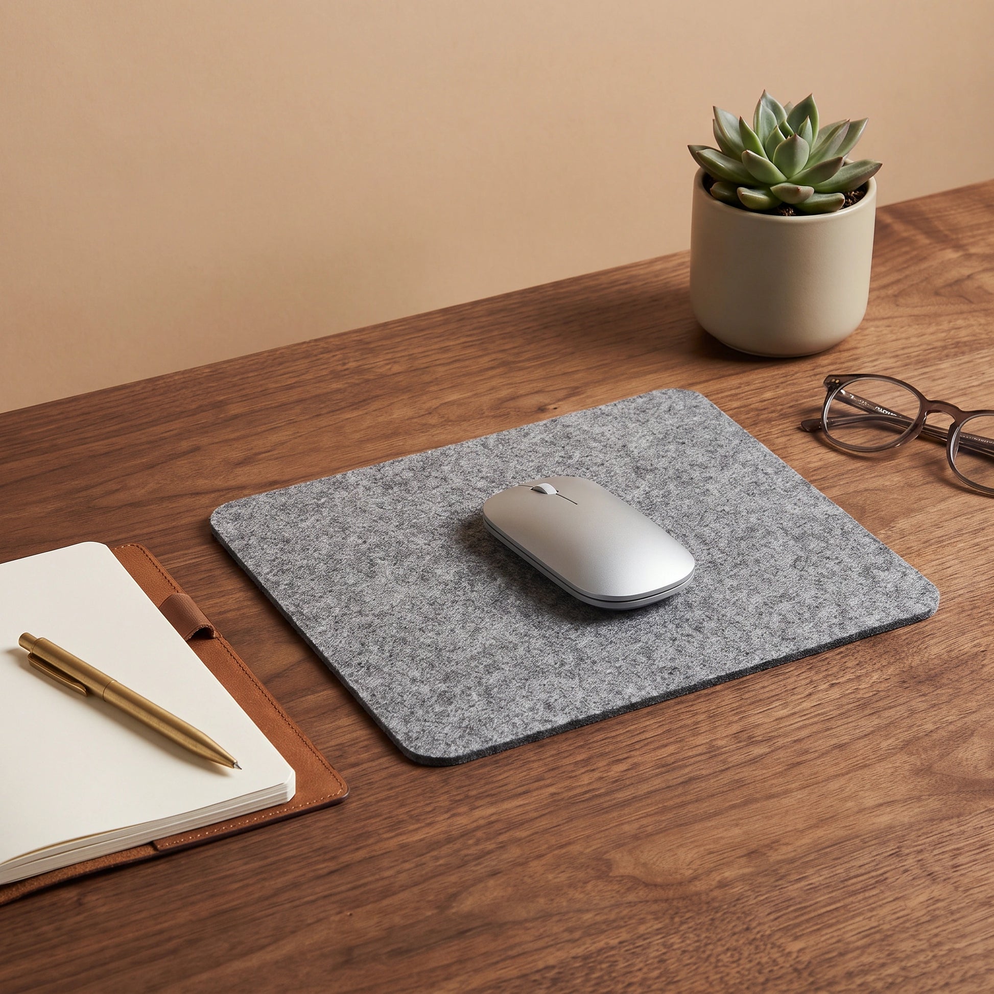 Grey Felt Mouse Pad - Loopify