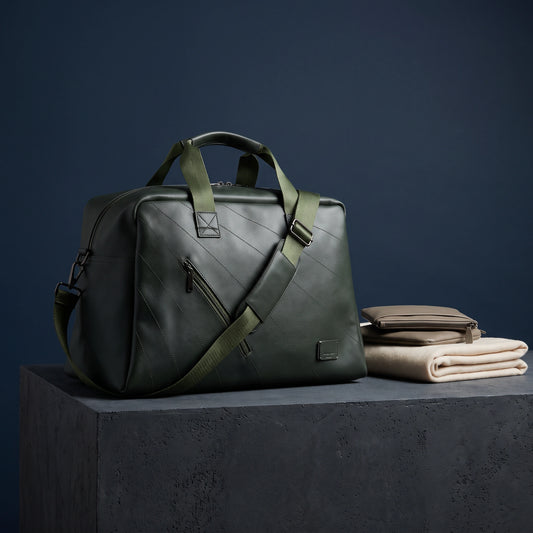 OliveFit Green Leather Gym Bag - Loopify