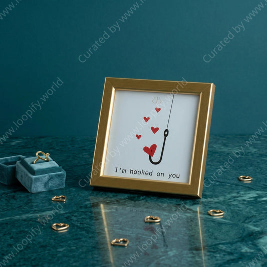 'Hooked On You' Photo Frame - Loopify