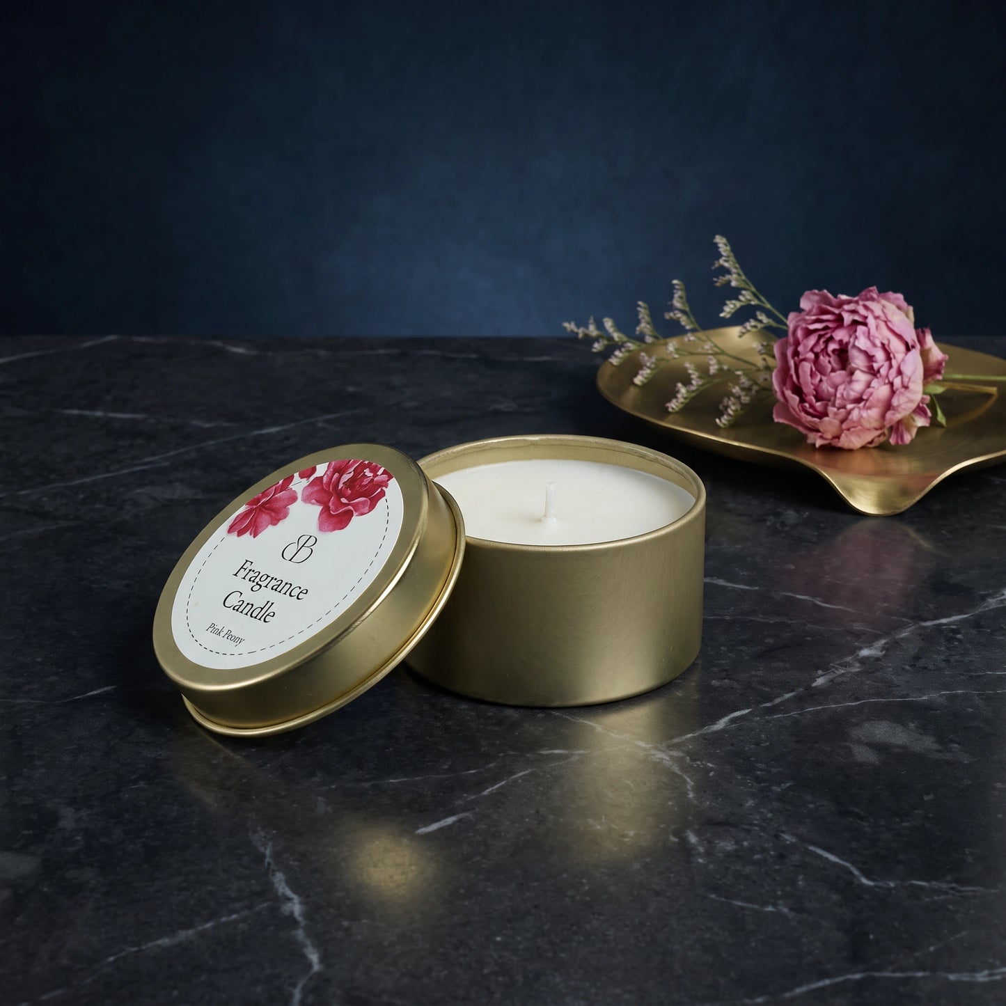 Blooming Pink Peony Candle - Loopify