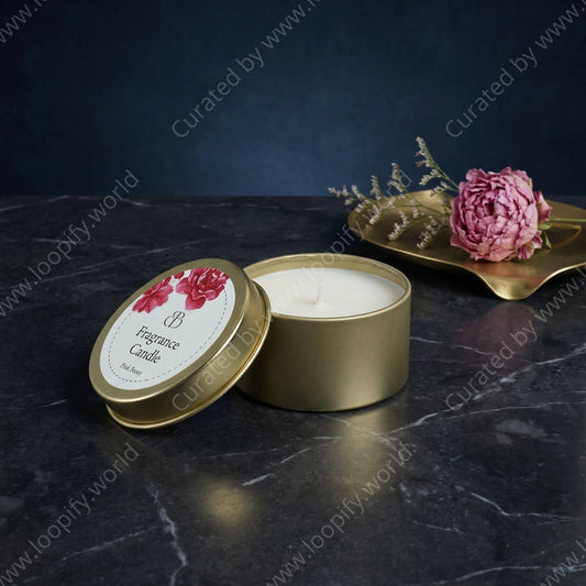 Blooming Pink Peony Candle - Loopify