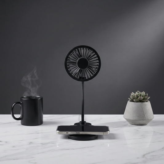 Pivot Fan & Wireless Charging Mobile Stand - Loopify