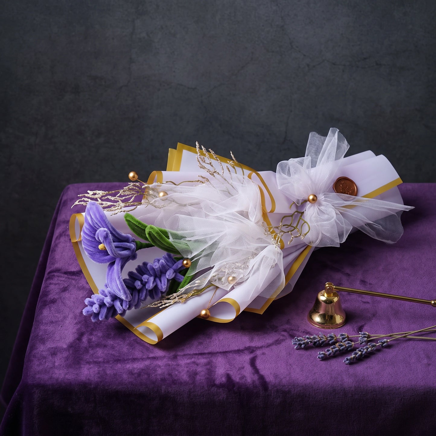 Regal Purple Lily Bouquet - Loopify