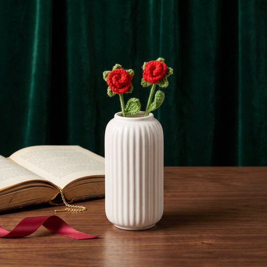 Crochet Rose Fridge Magnet - Loopify