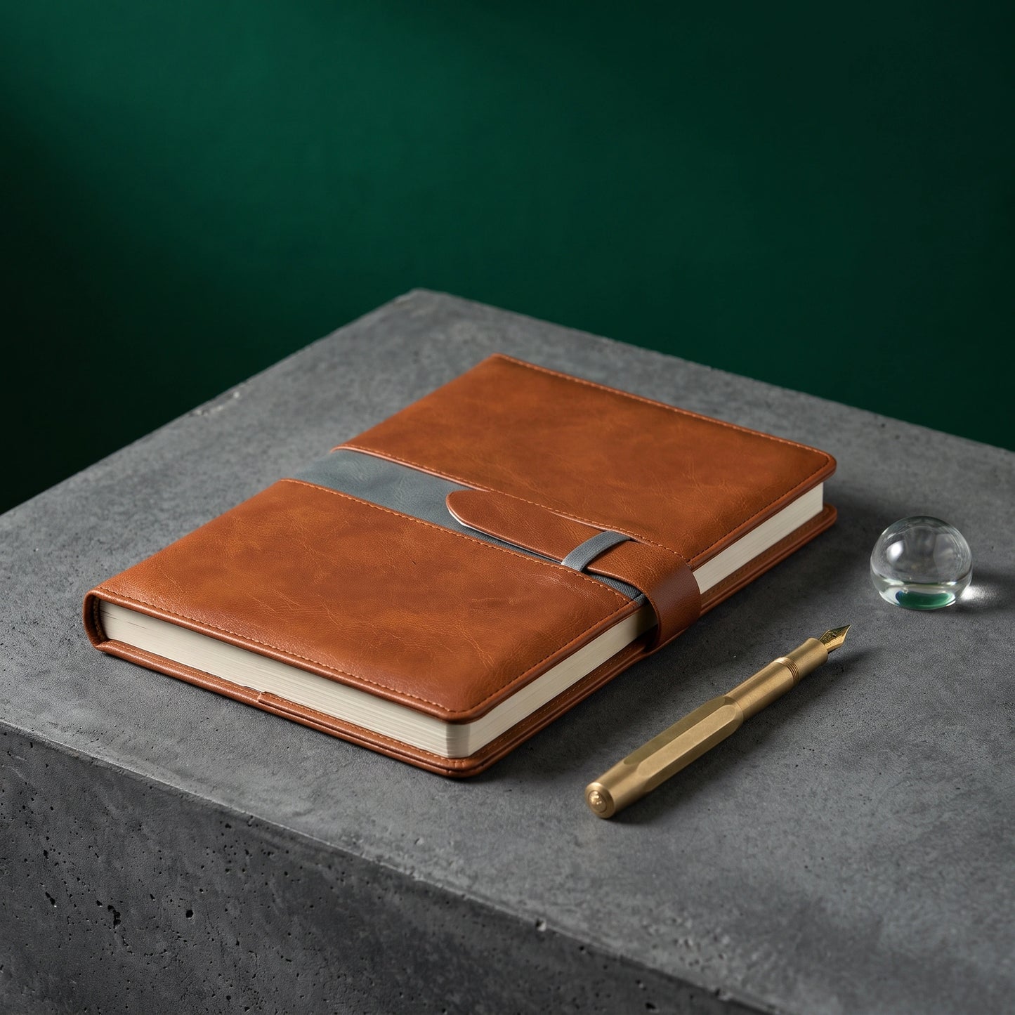 Rustic Cognac Leather Journal - Loopify