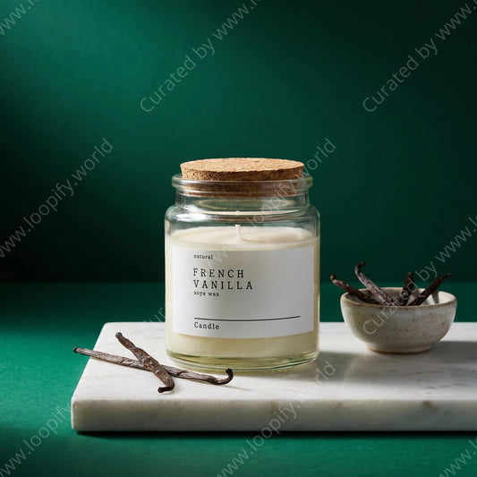 French Vanilla Candle with Cork Lid - Loopify