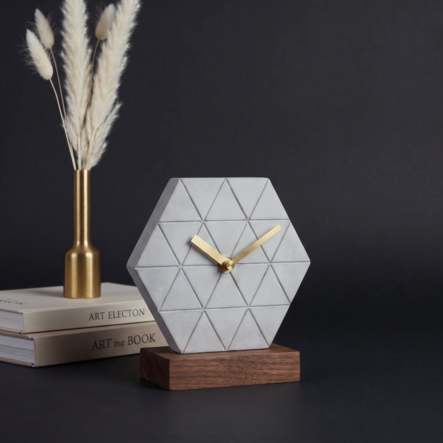 Timeless Hex Concrete Clock - Loopify