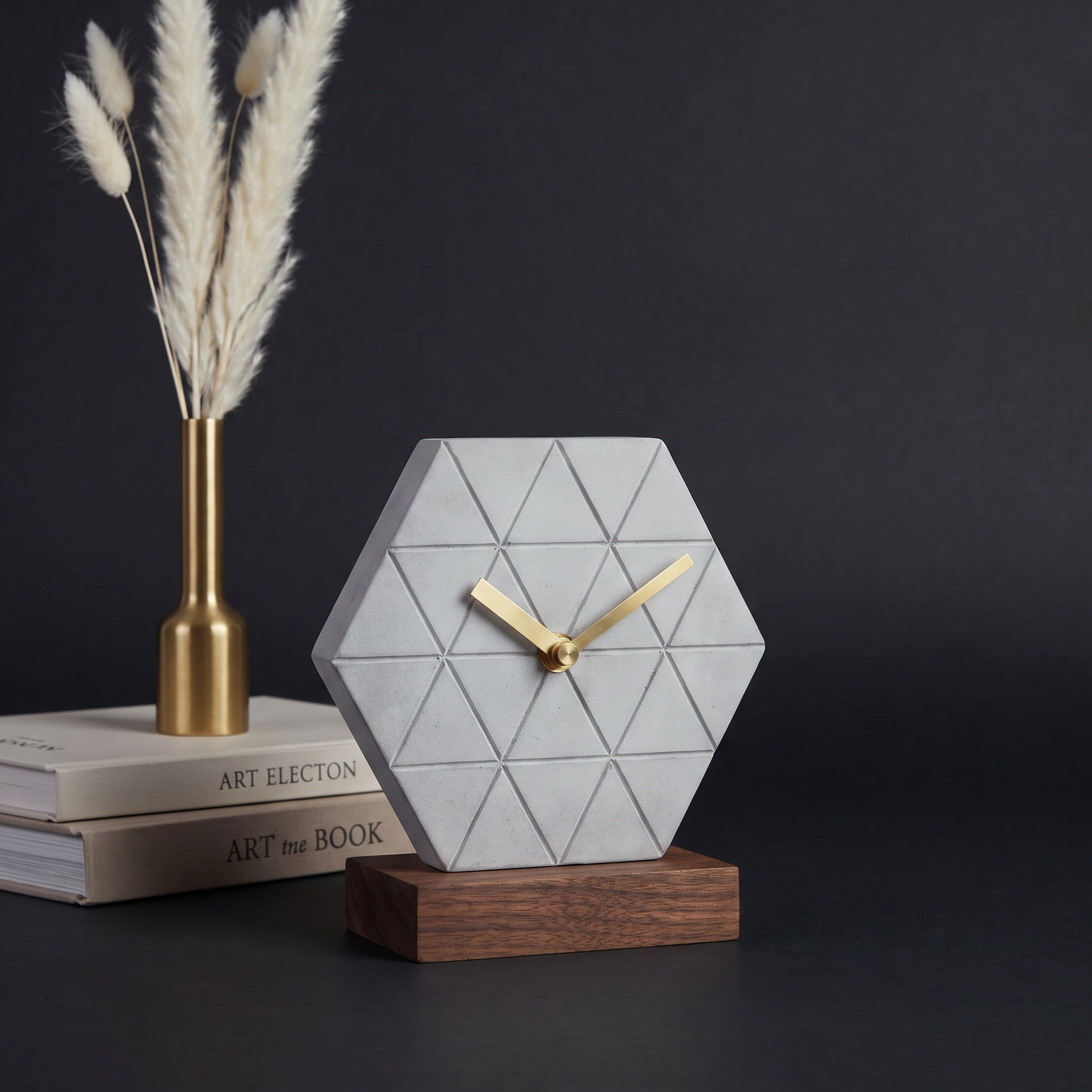 Timeless Hex Concrete Clock - Loopify