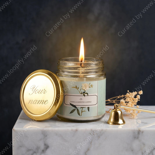 Ember Vanilla Candle – Name Engraved - Loopify