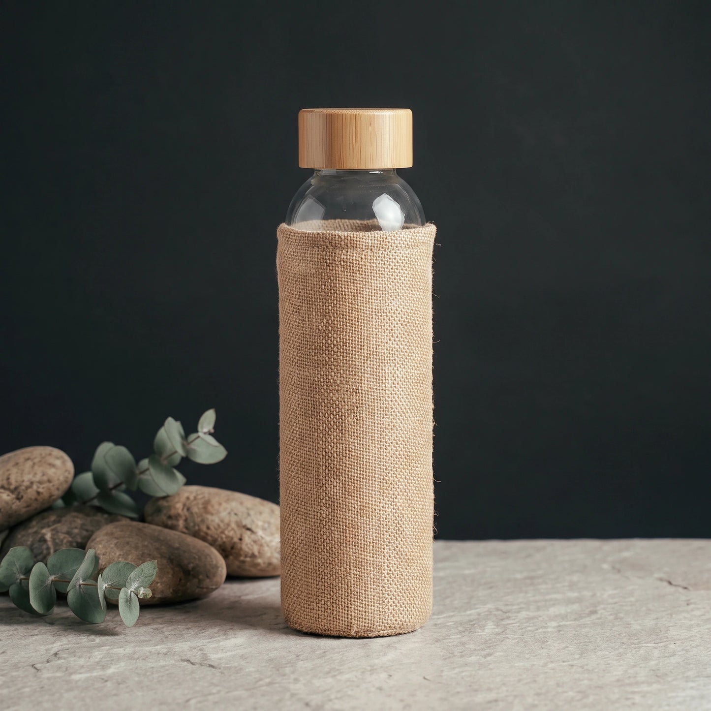 Como Glass Bottle with Jute Sleeve - Loopify