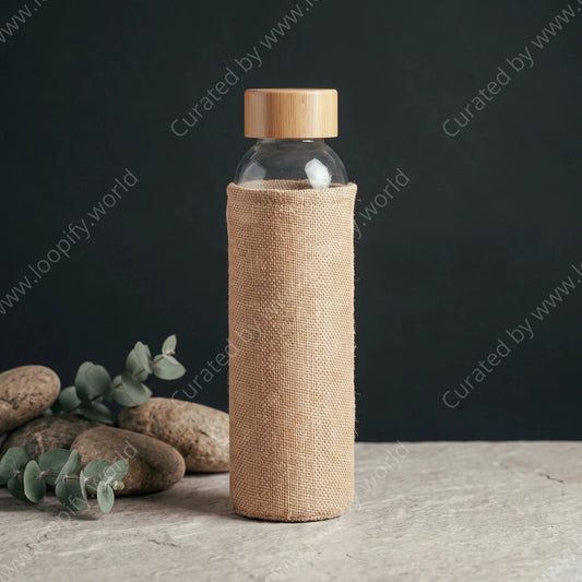 Como Glass Bottle with Jute Sleeve - Loopify