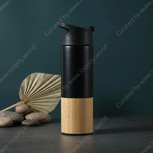 Voda Metal & Bamboo Bottle - Loopify