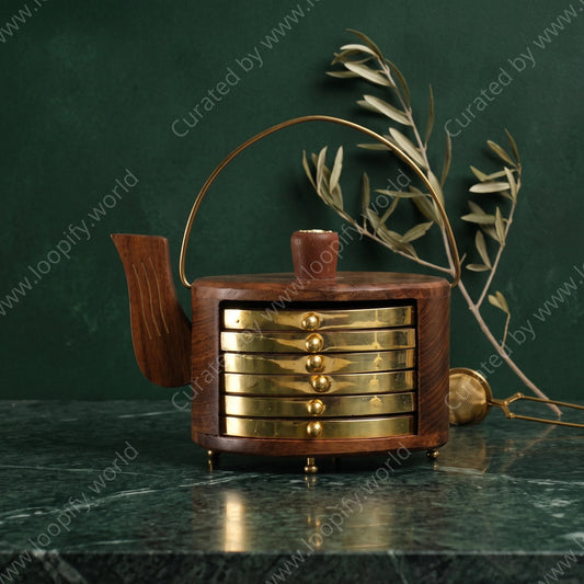 Wooden Coasters in Kettle Case - Loopify