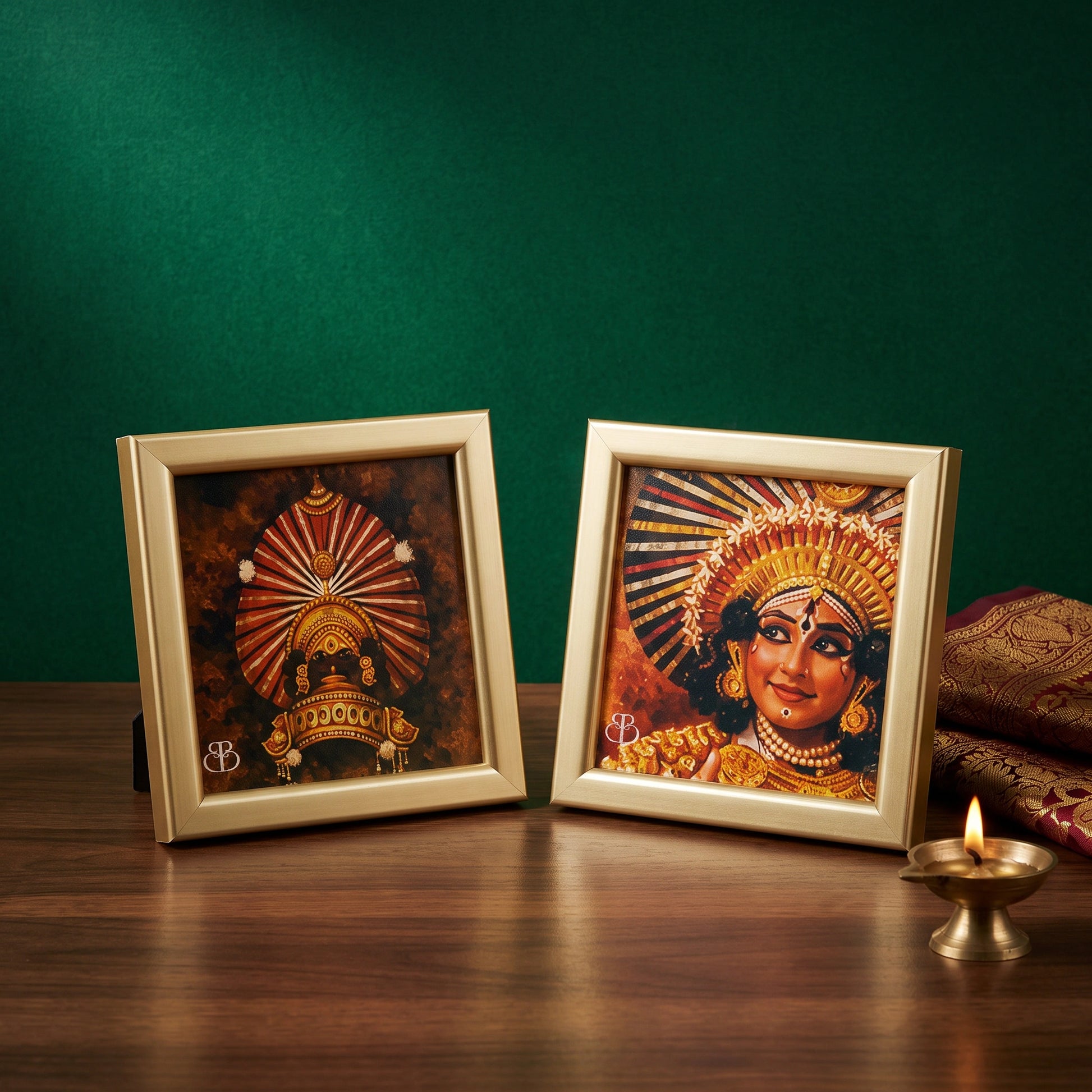 Yakshagana Photo Frames – Set of 2 - Loopify