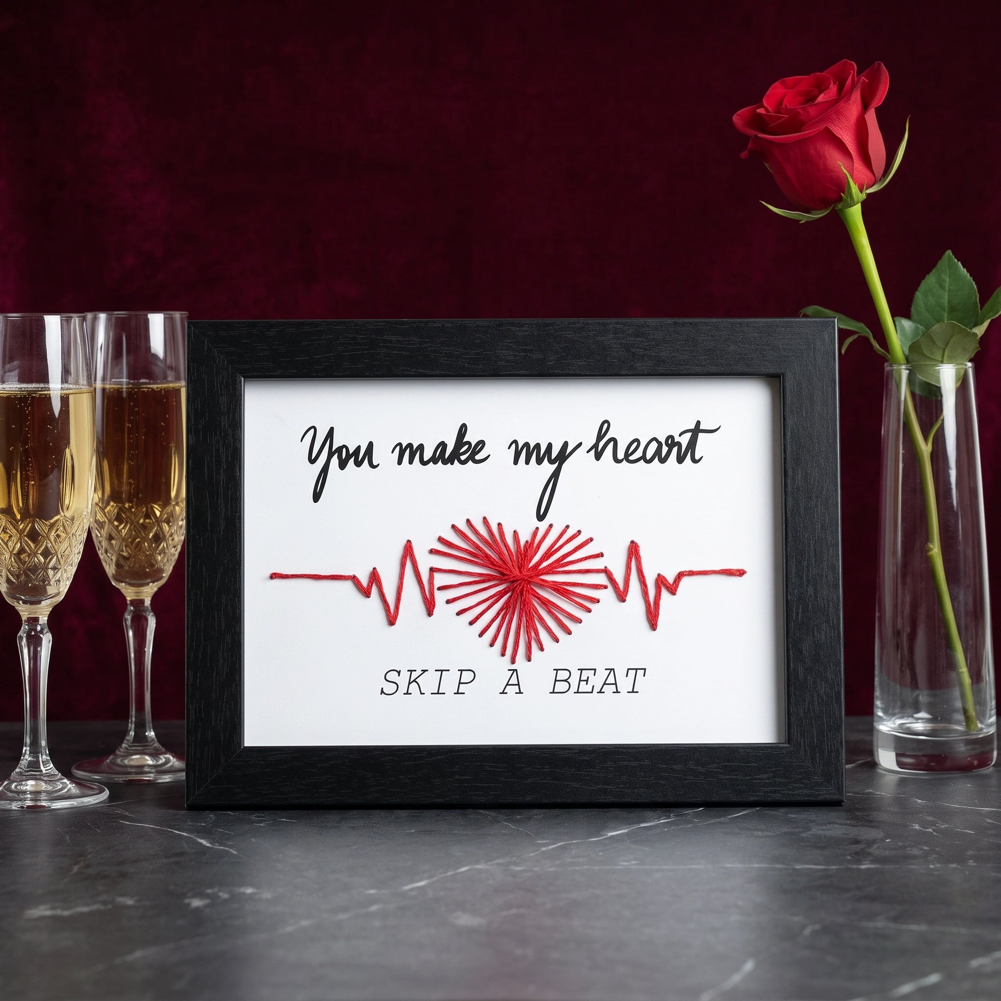 'Heart Skip a Beat' Framed Artwork - Loopify